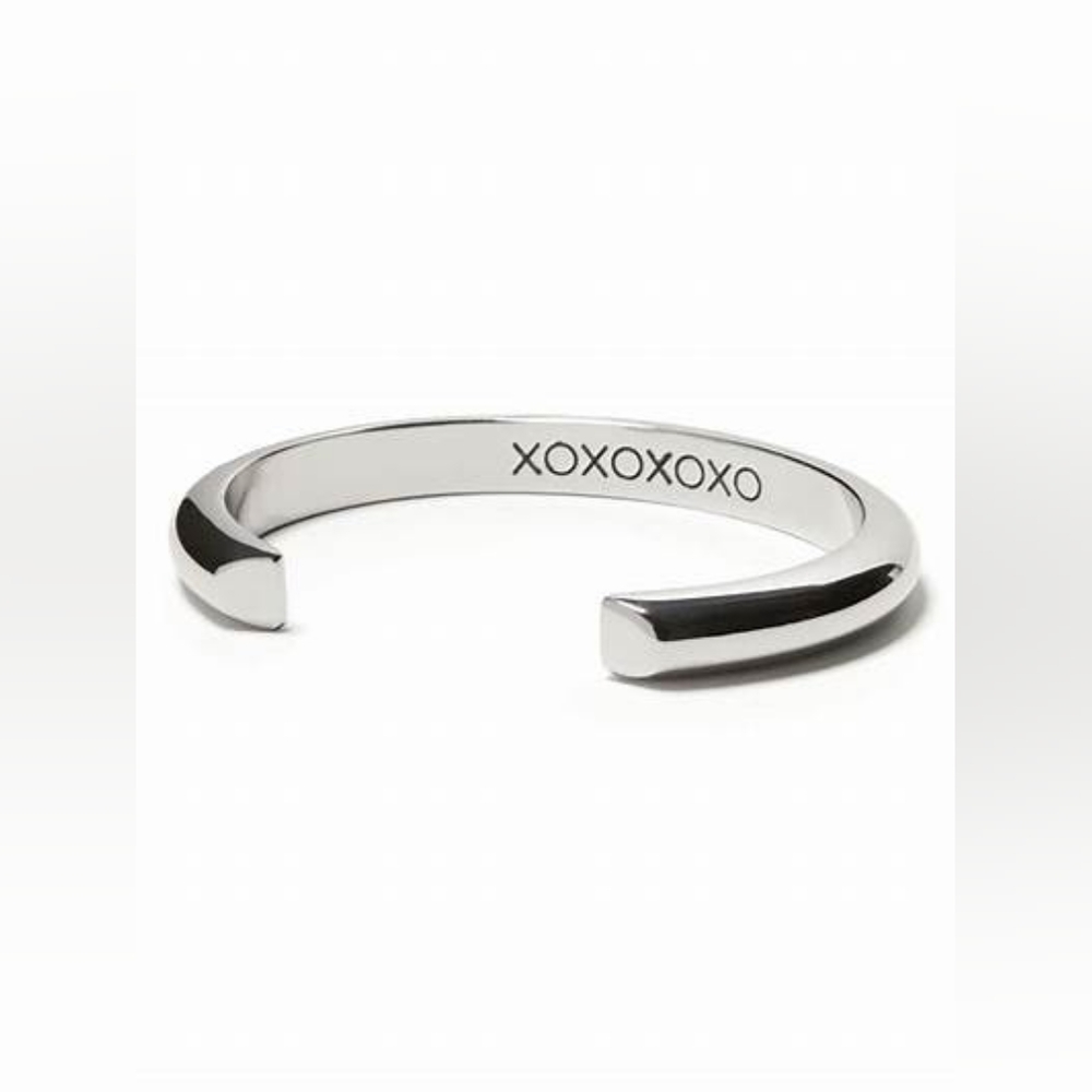 NWT, Banana Republic Silver Plated XOXO Cuff Bracelet